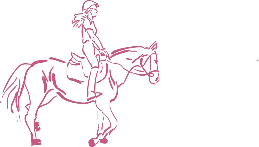 girl riding a horse png transparent