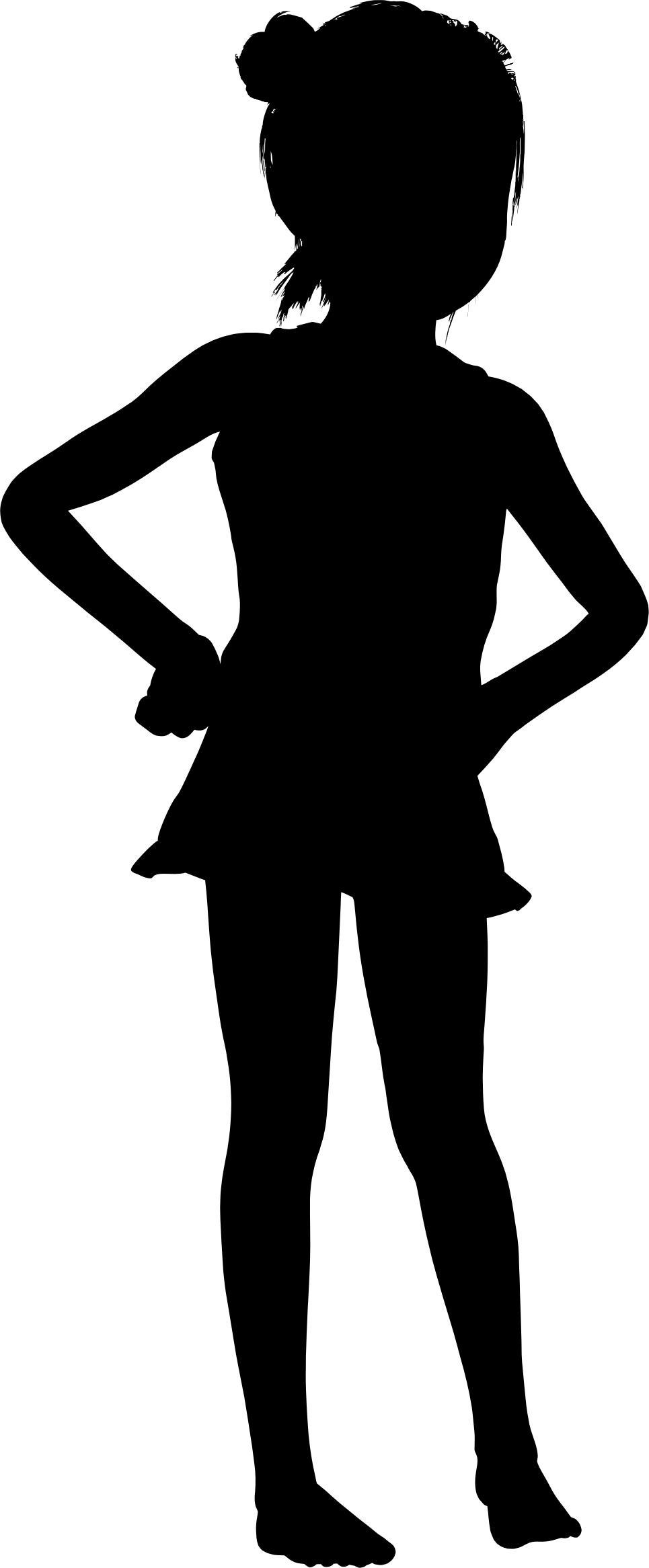 Girl With Hands On Hips Silhouette png transparent