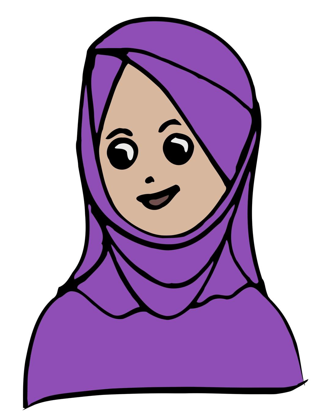 Girl with Headscarf Colour png transparent