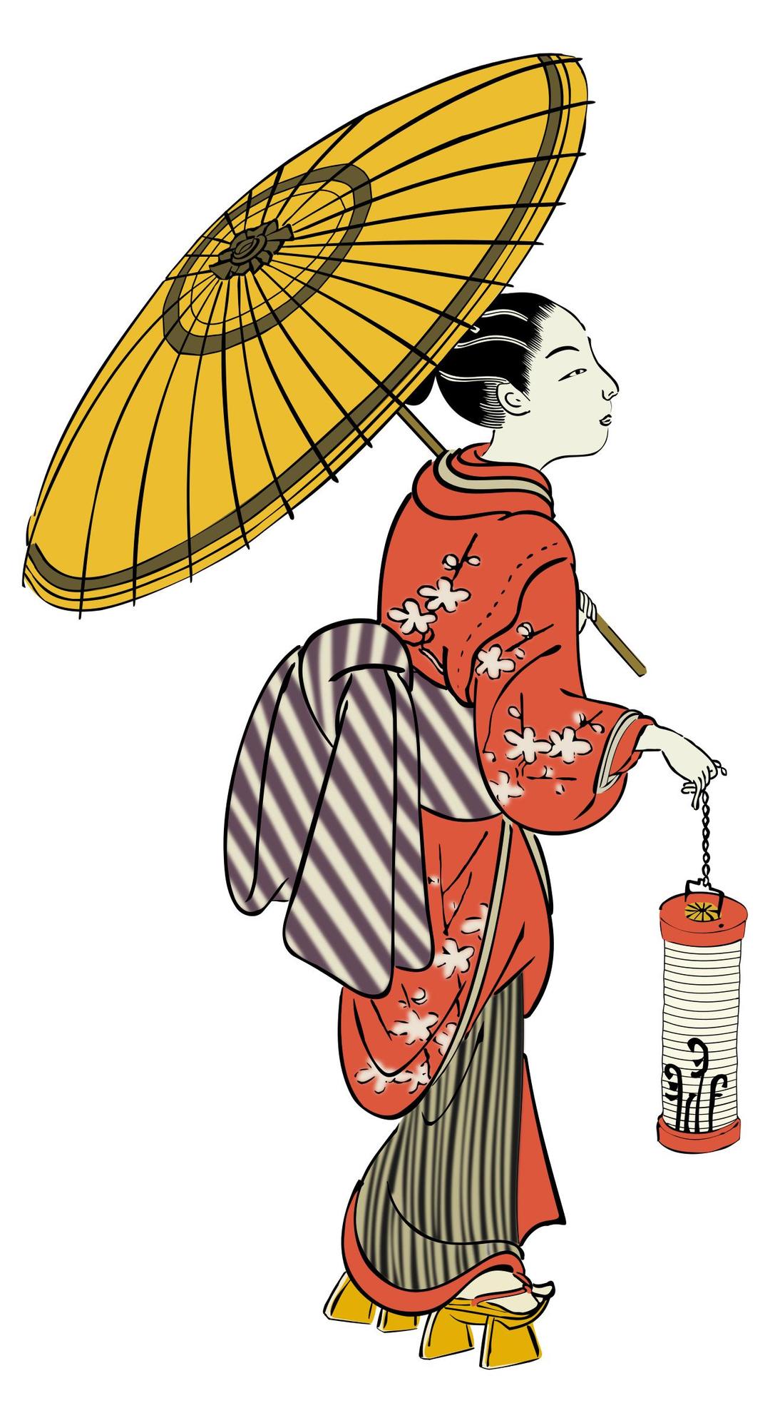 Girl with Lantern png transparent