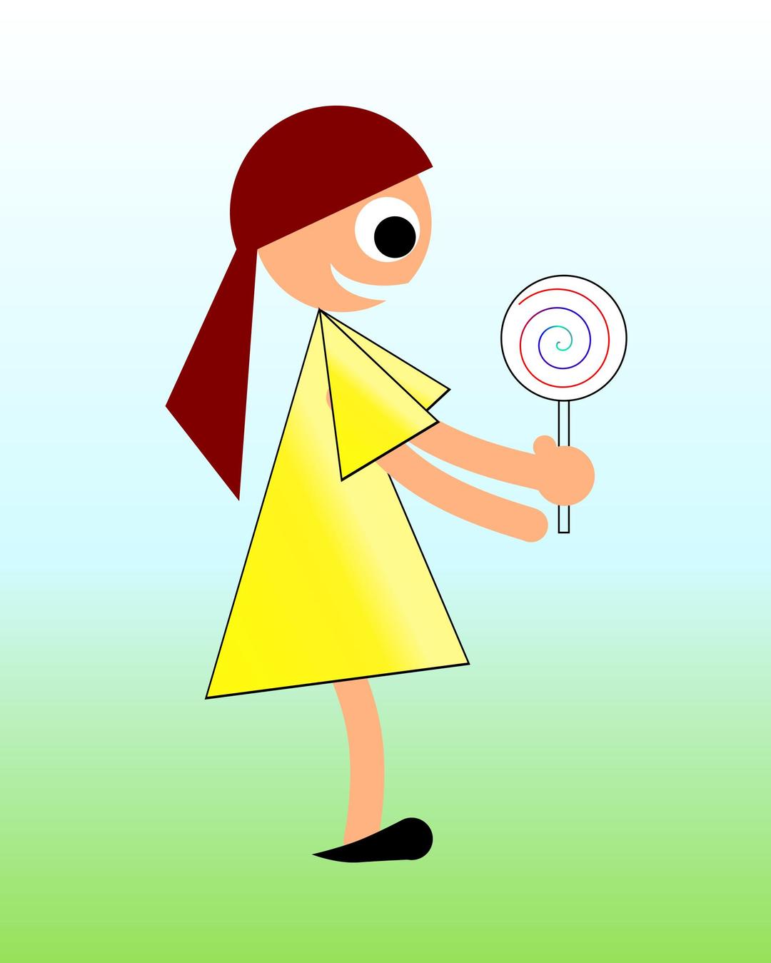 Girl with Lollypop png transparent