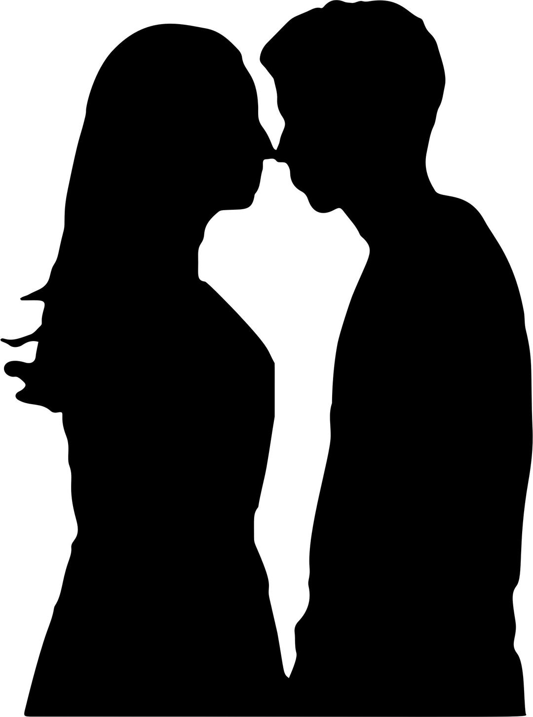 Girlfriend And Boyfriend Silhouette png transparent