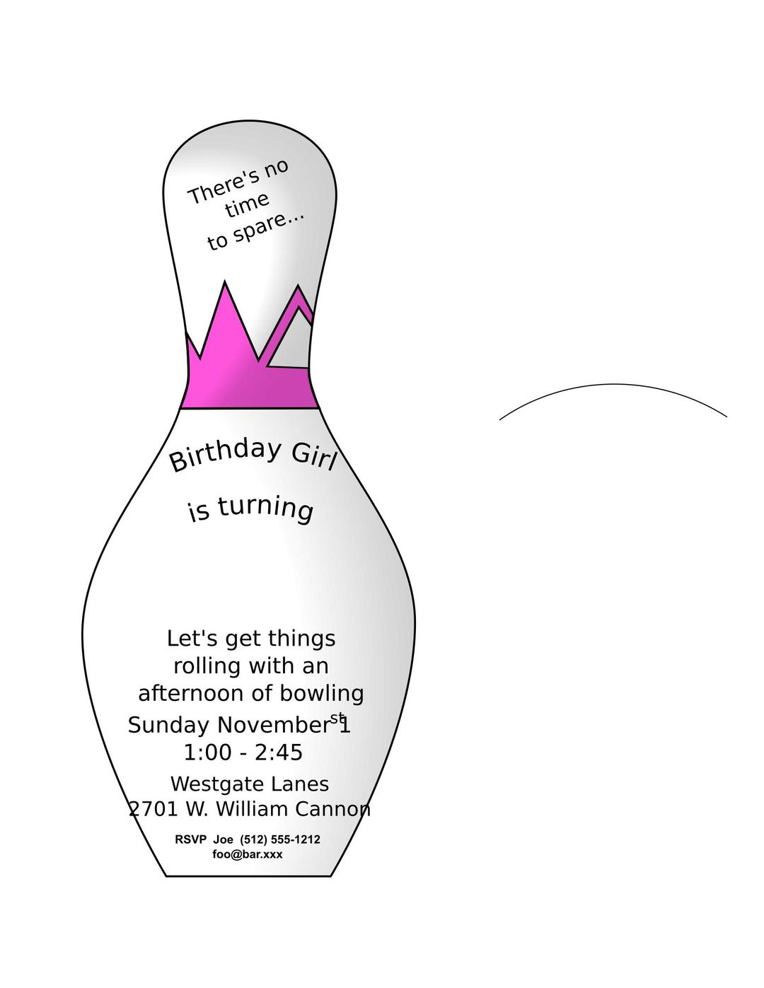Girl's Birthday Invitation png transparent