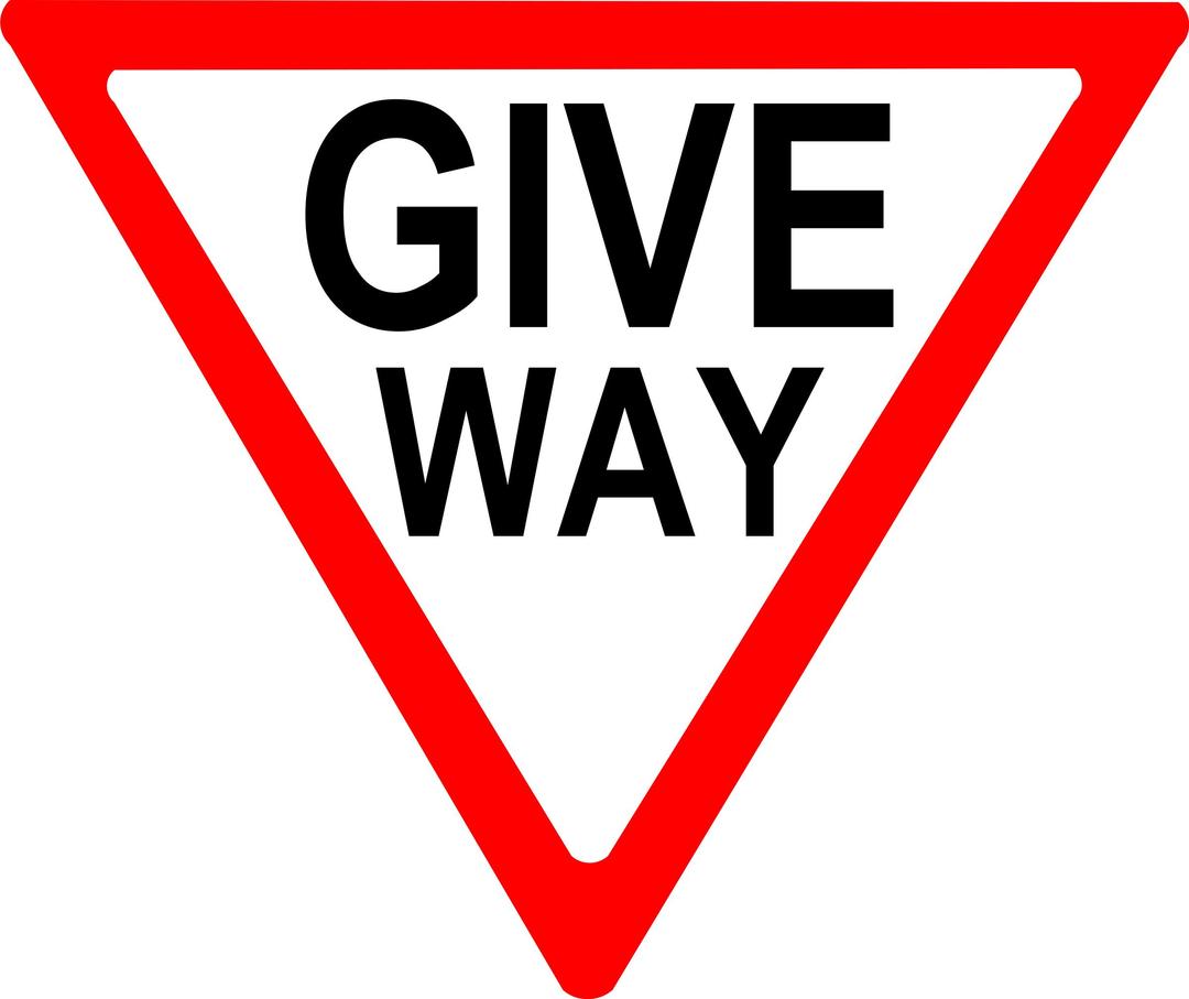 give way sign png transparent