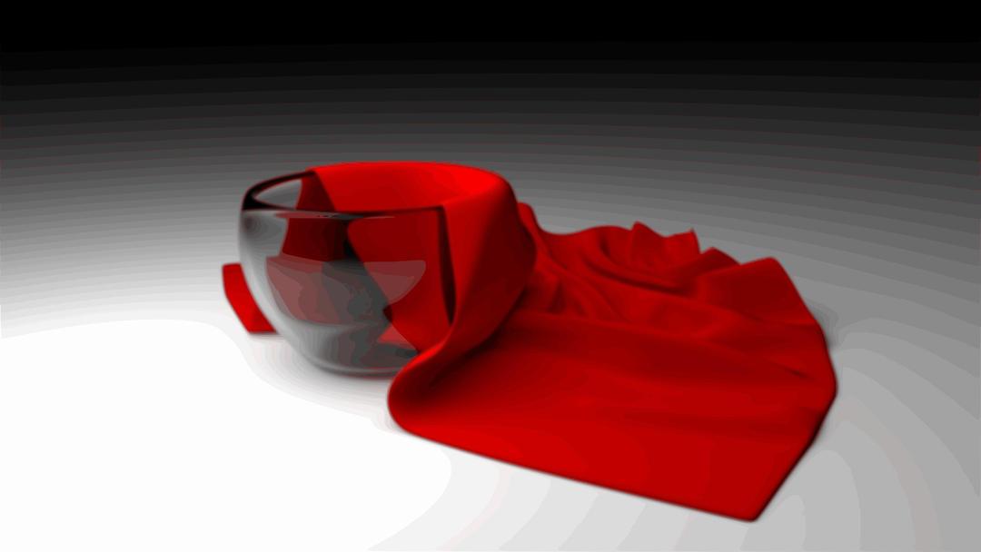 Glass bowl with cloth png transparent