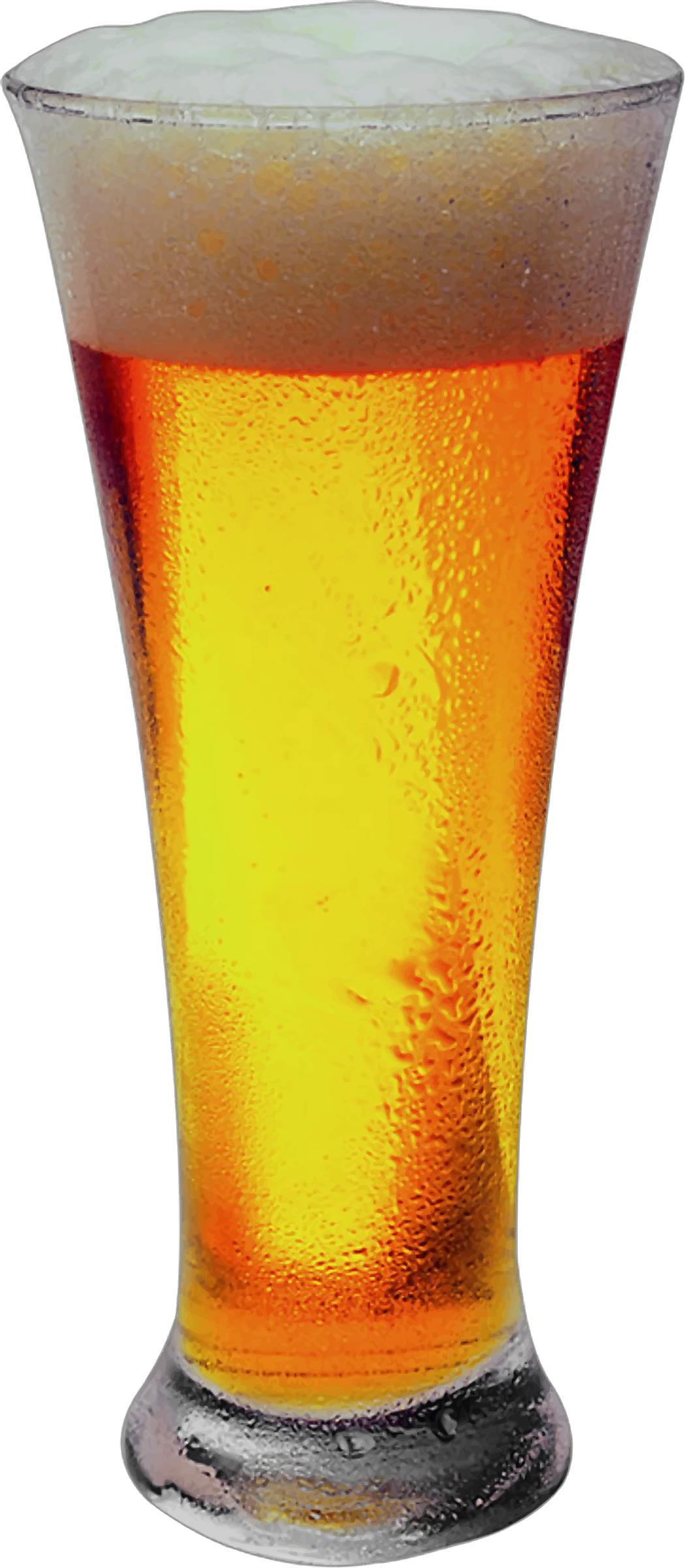 Glass of lager png transparent