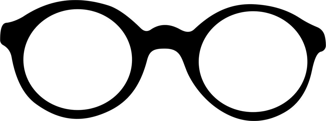 Glasses Silhouette Redrawn png transparent