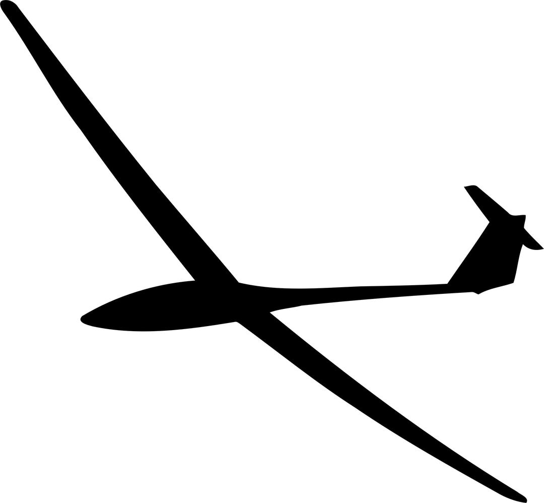 Glider silhouette png transparent