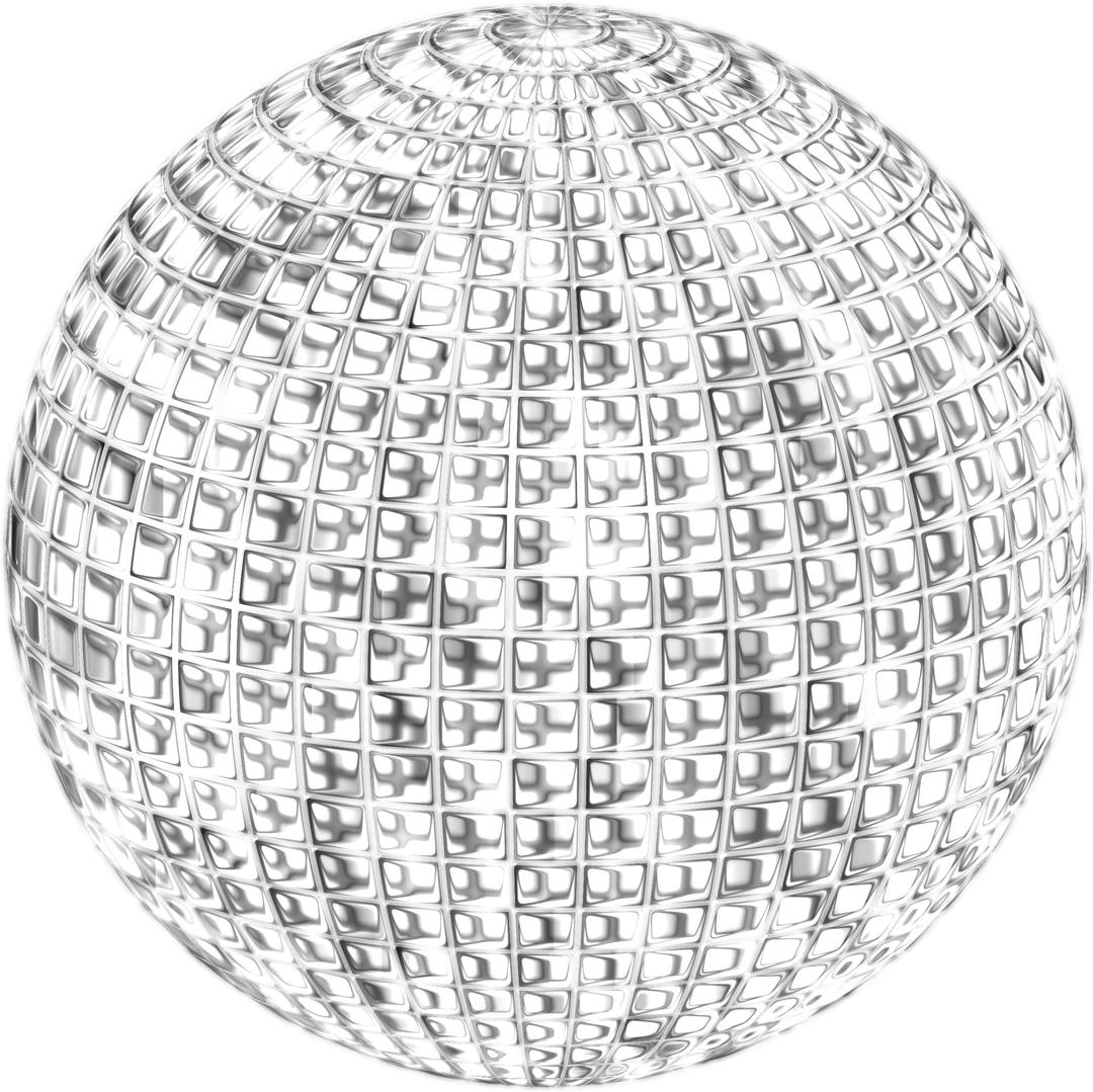 Glimmering Disco Ball Enhanced 4 No Background png transparent
