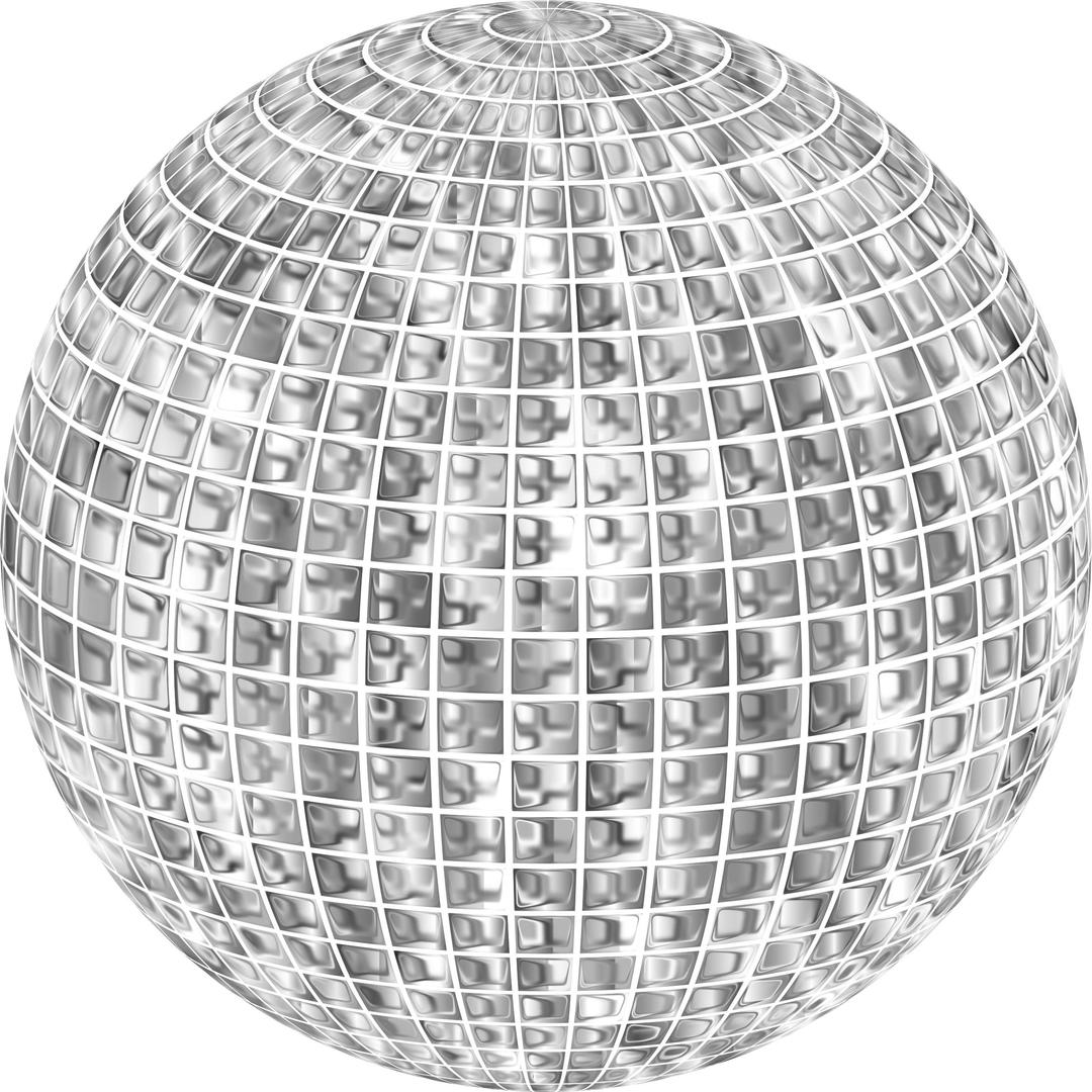 Glimmering Disco Ball Enhanced No Background png transparent