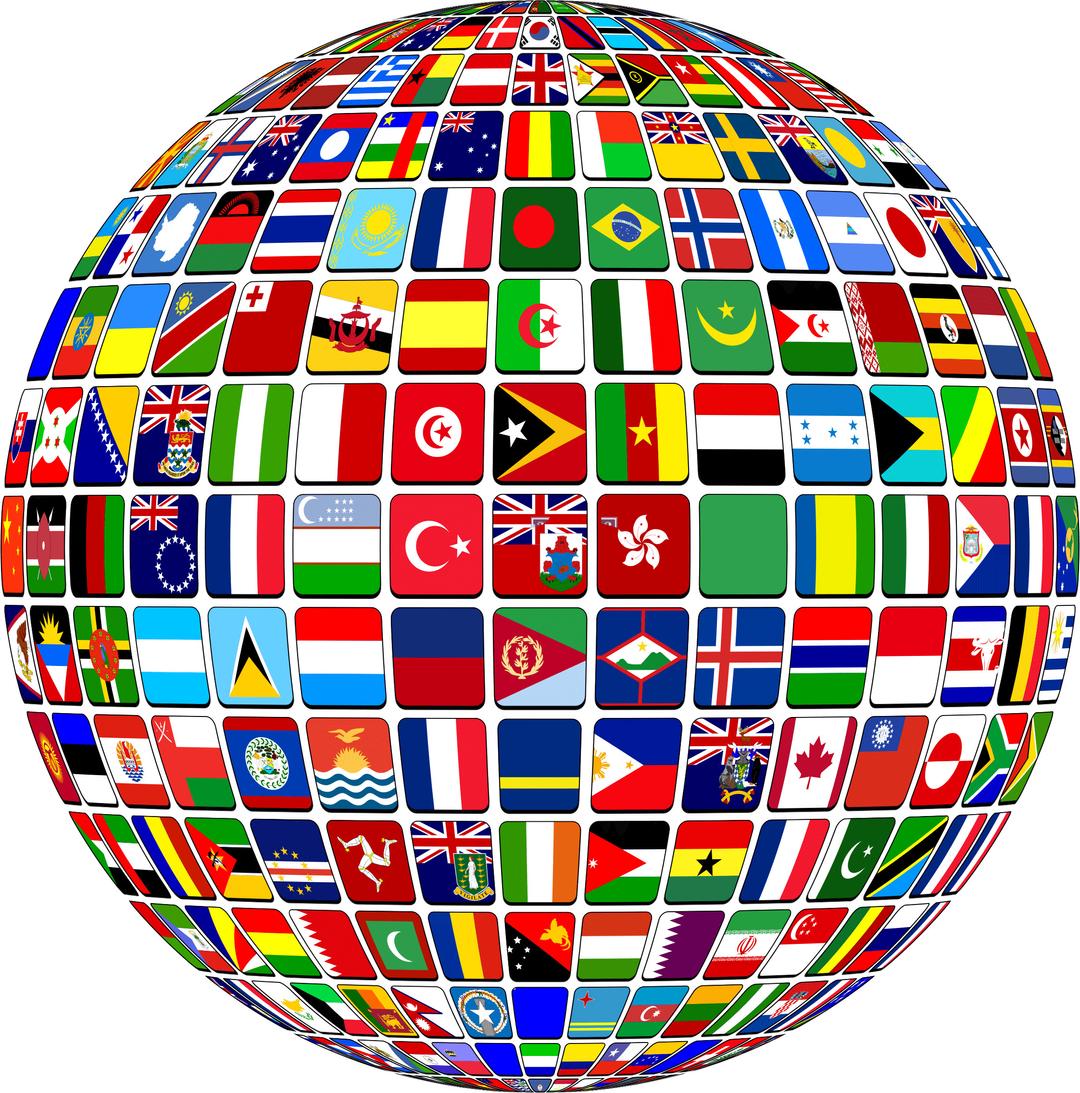Globe Flags png transparent
