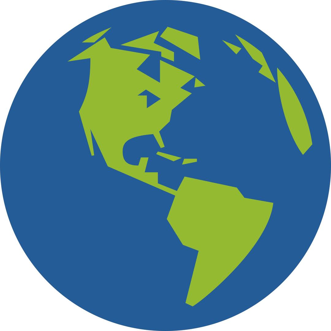 Globe Icon facing America png transparent