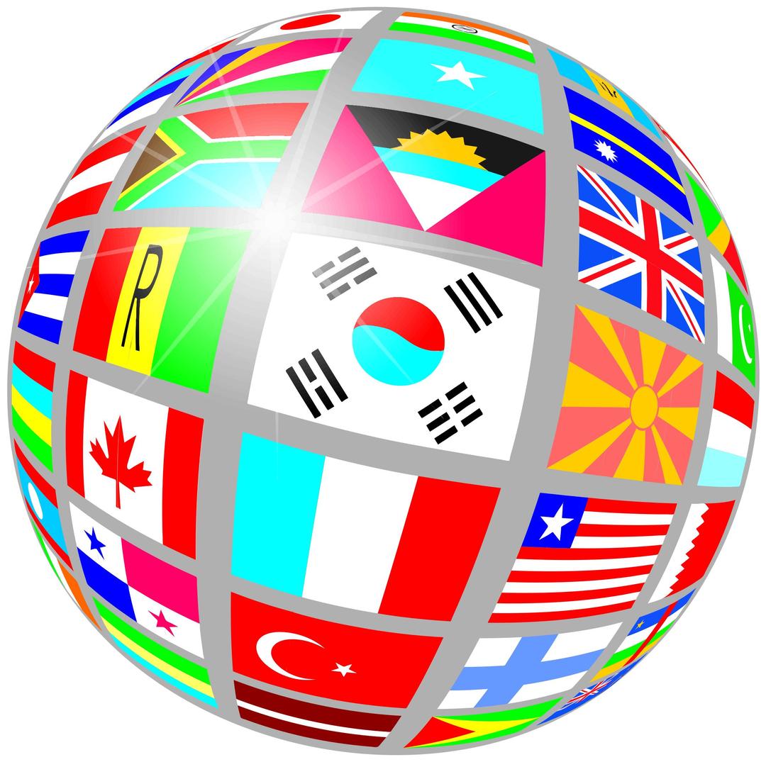 globe of flags png transparent