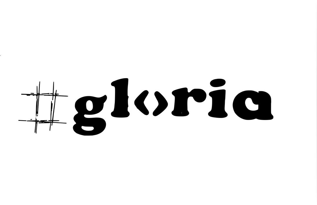 gloria typography png transparent