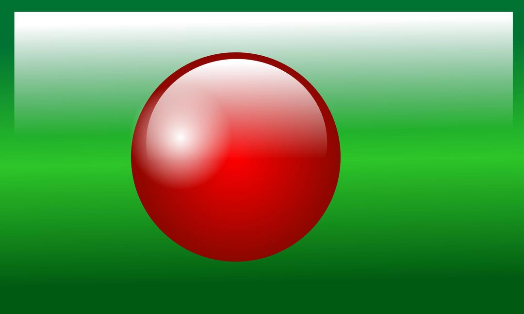 Glossy Bangladesh Flag II png transparent