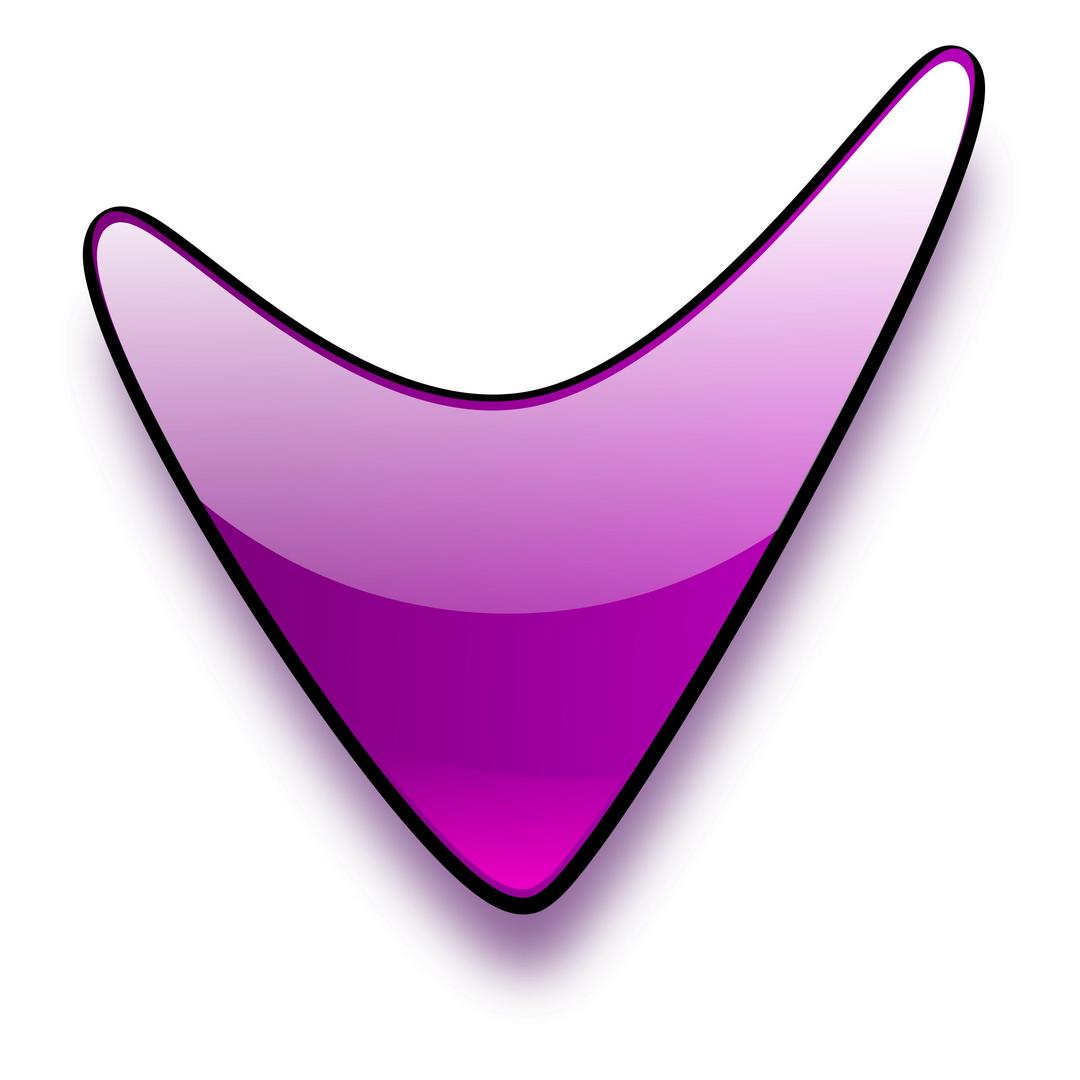 Glossy down arrow png transparent