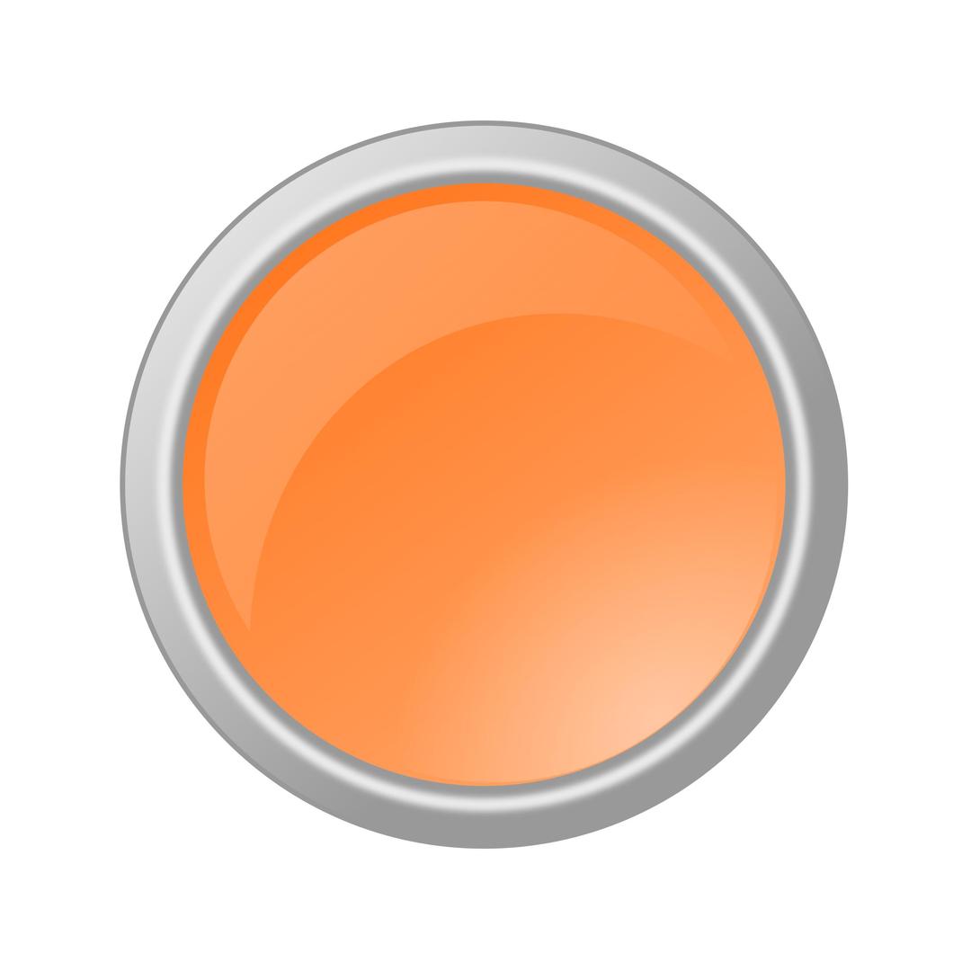 Glossy Light Orange Button png transparent