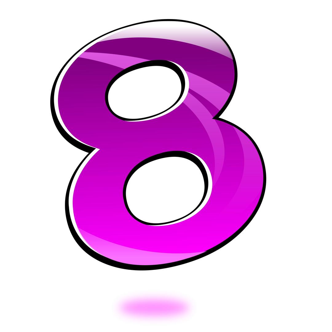 Glossy Number : Eight png transparent