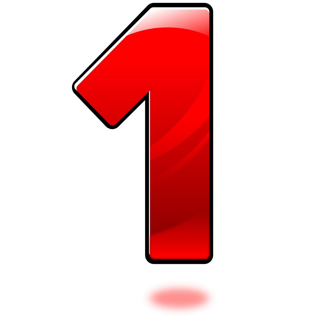 Glossy Number : One png transparent