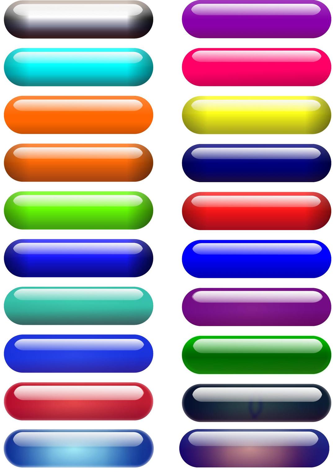 Glossy Pill Buttons png transparent