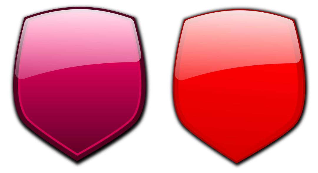 Glossy shields 10 png transparent