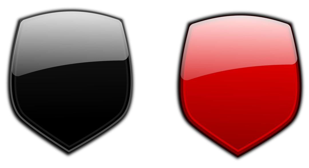 Glossy shields 5 png transparent