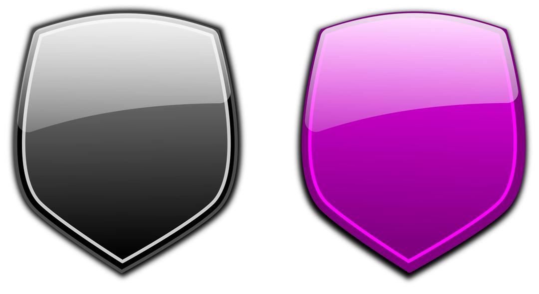 Glossy shields 6 png transparent