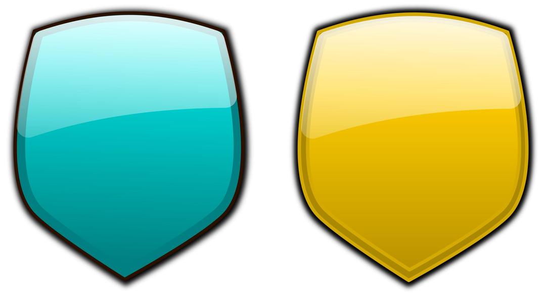 Glossy shields 8 png transparent