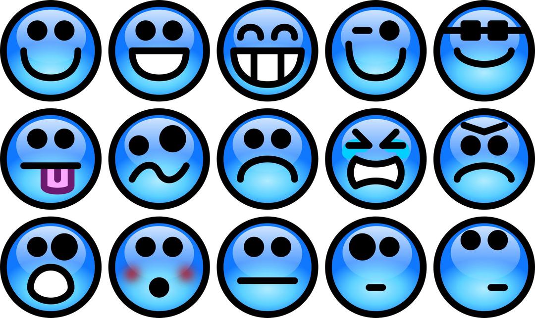 Glossy Smiley Set 1 png transparent
