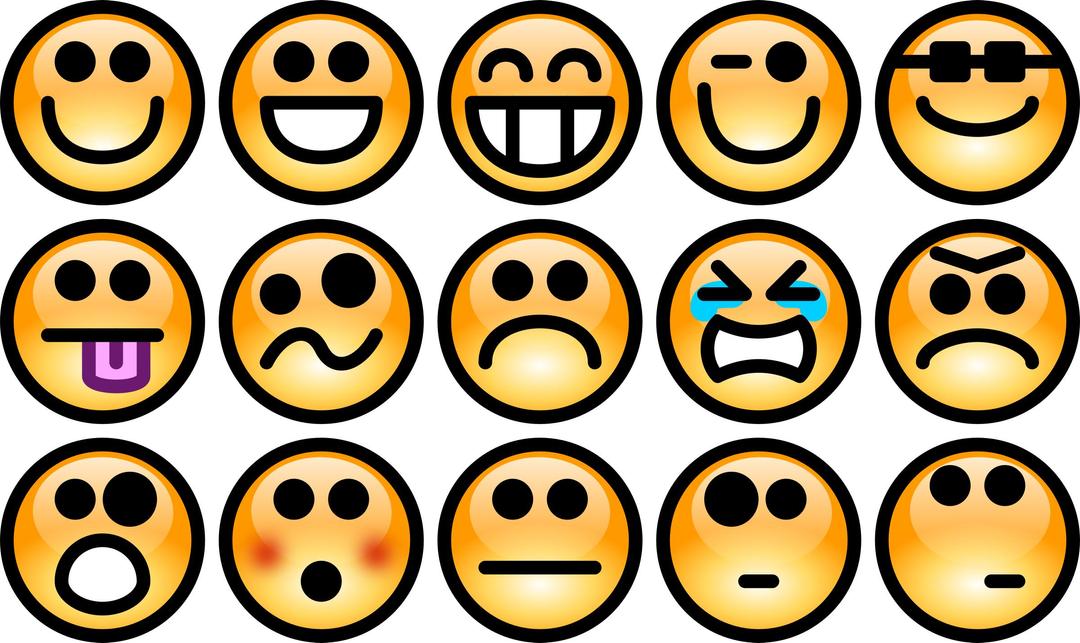 Glossy Smiley Set 3 png transparent