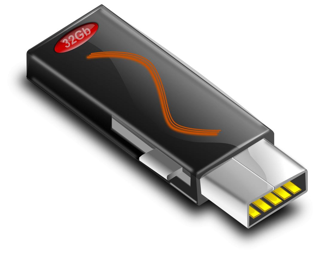 Glossy USB Stick png transparent