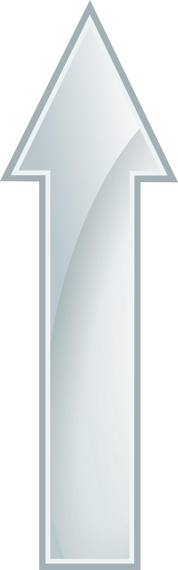 Glossy White Arrow png transparent