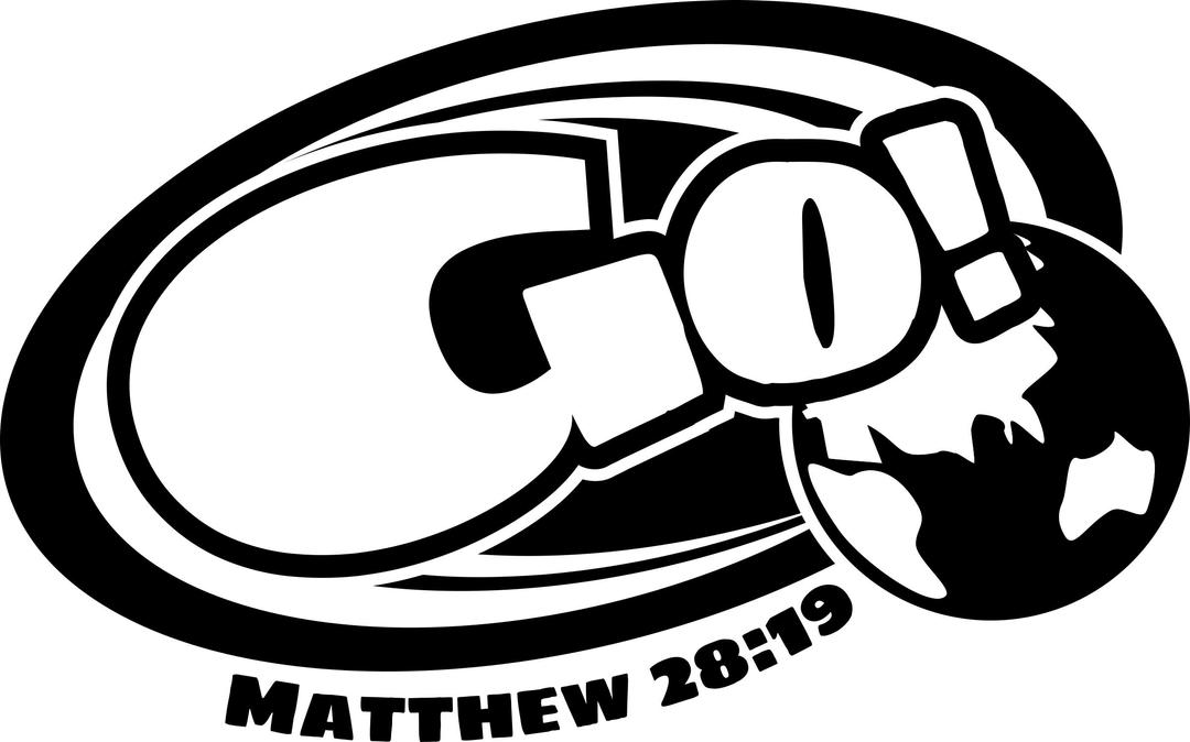 Go Logo - Matthew 28:19 - B&W png transparent