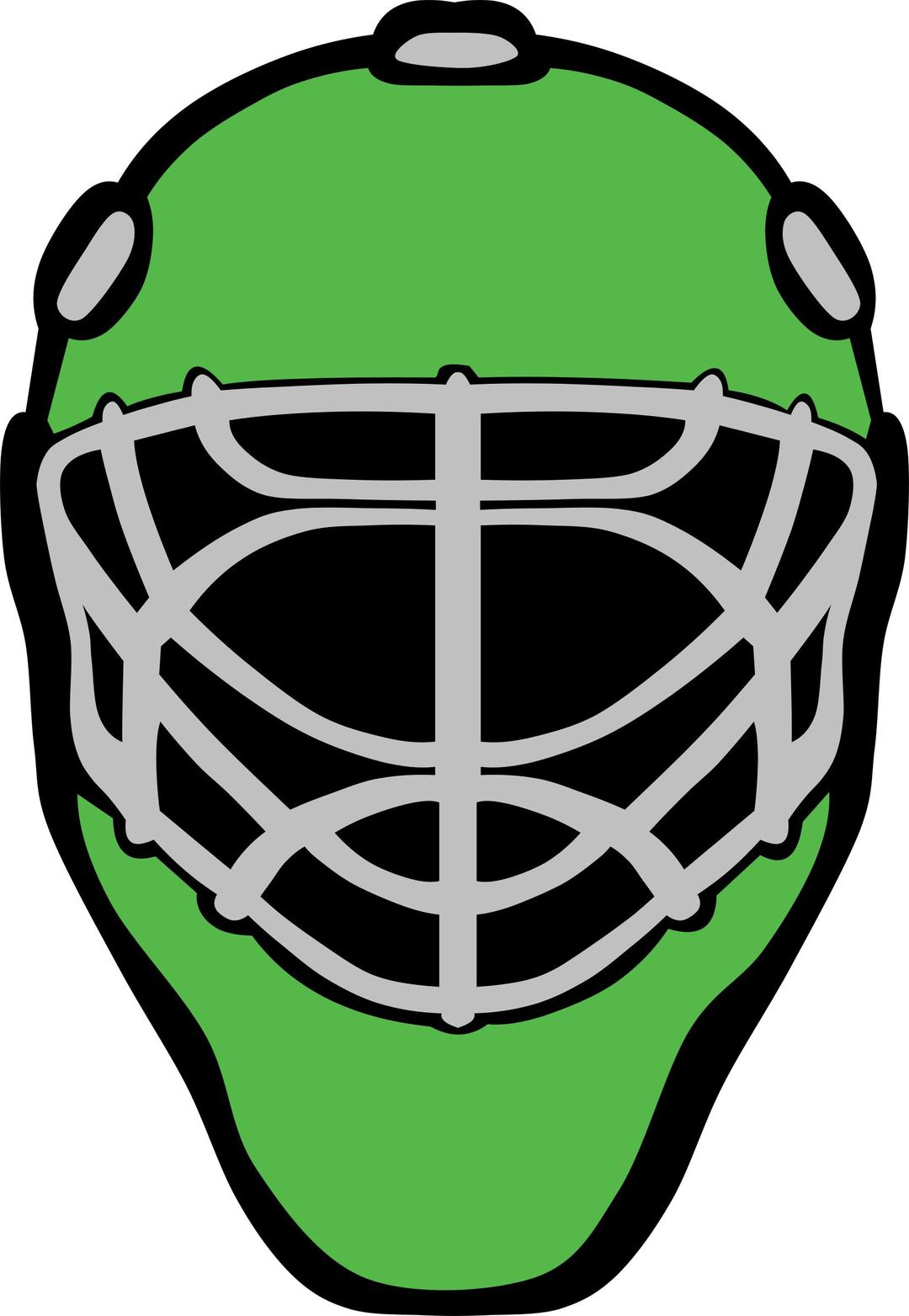 Goalie-mask-simple png transparent