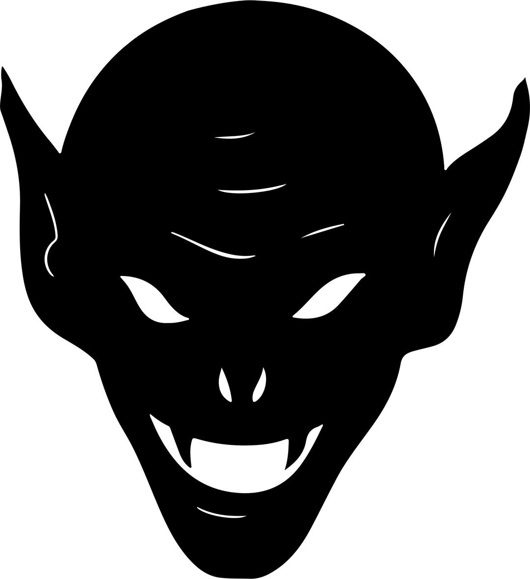 Goblin Head Silhouette png transparent
