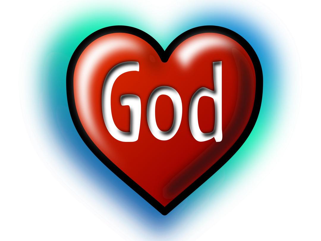 God Heart (Text converted to image|path) png transparent