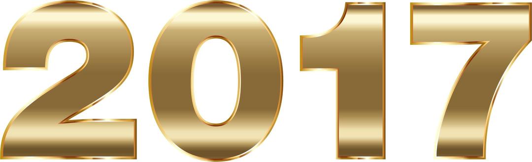 Gold 2017 Typography 2 No Background png transparent