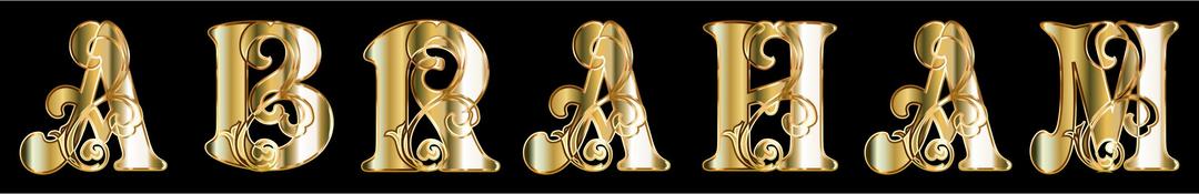 Gold Abraham Typography png transparent