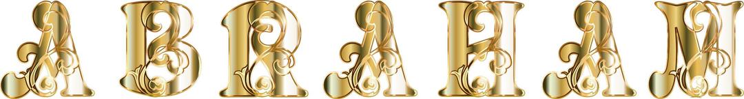 Gold Abraham Typography No Background png transparent
