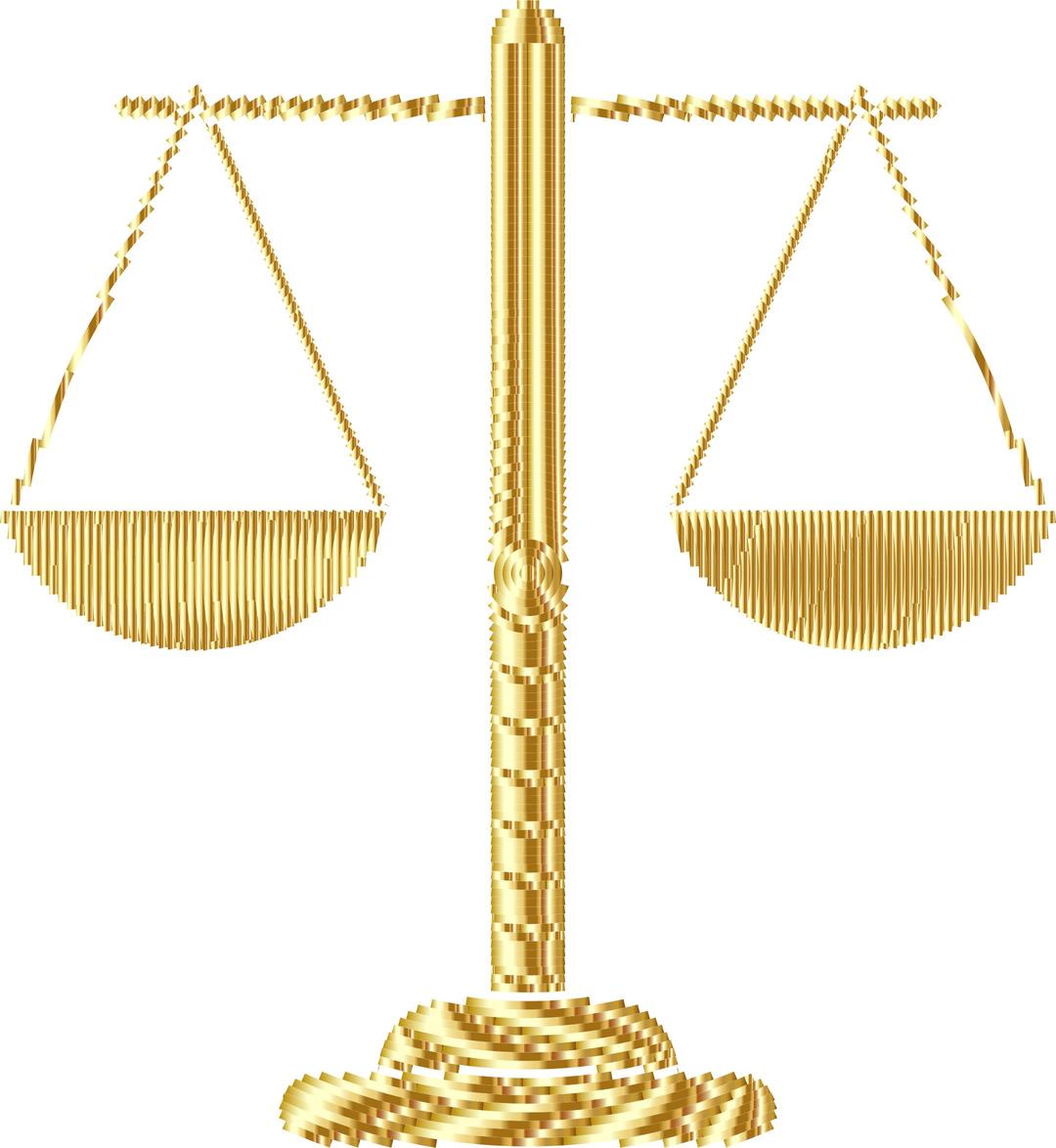 Gold Abstract Justice Scales 2 png transparent