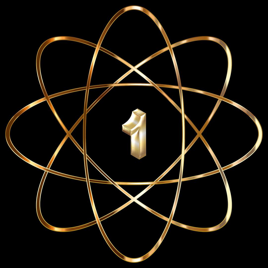 Gold Atom png transparent