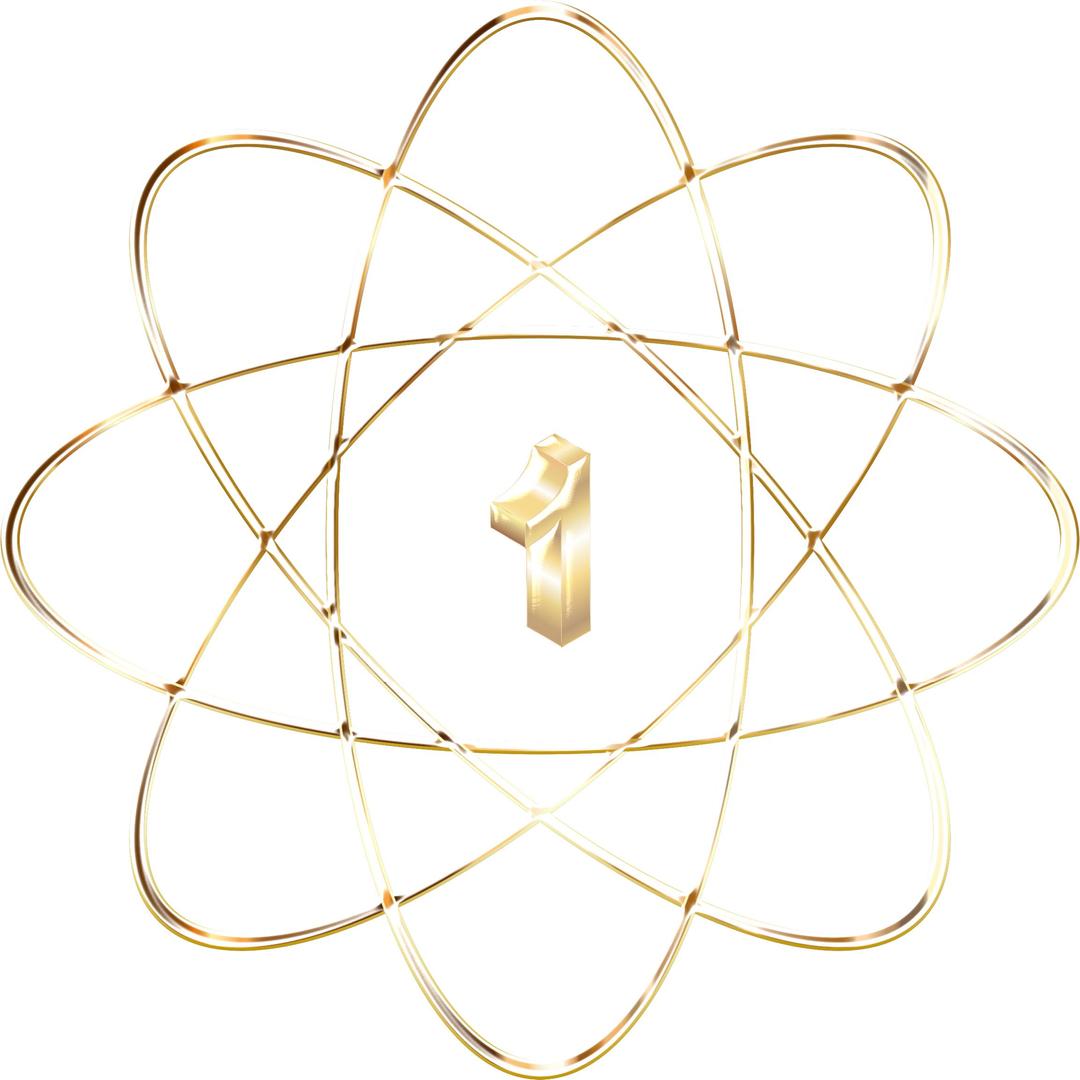 Gold Atom Enhanced No Background png transparent
