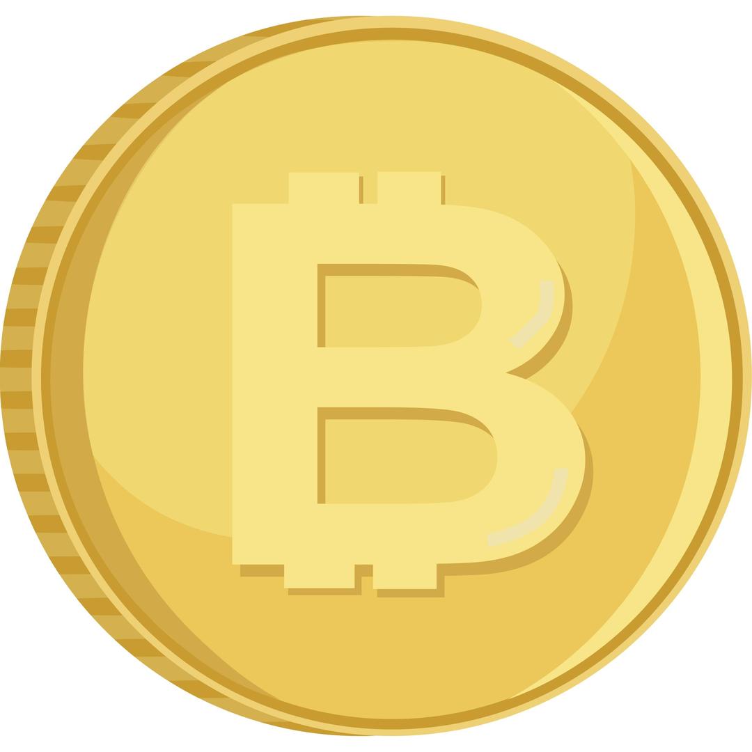 Gold Bit Coin png transparent