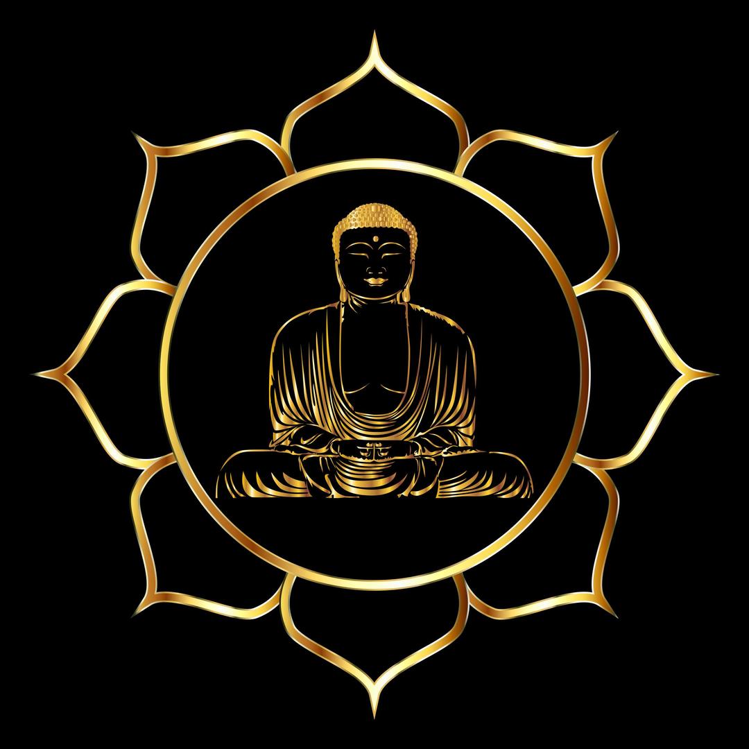 Gold Buddha Lotus png transparent