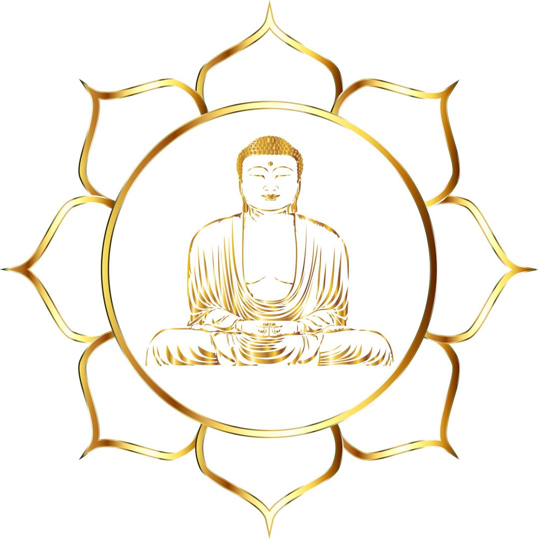 Gold Buddha Lotus No Background png transparent