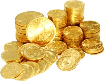 Gold Coins png transparent