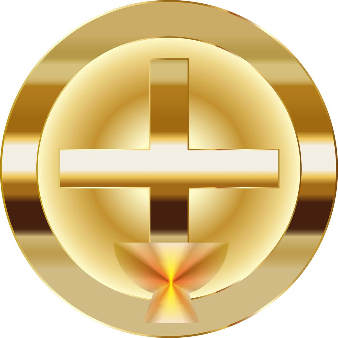 Gold Cross And Chalice png transparent