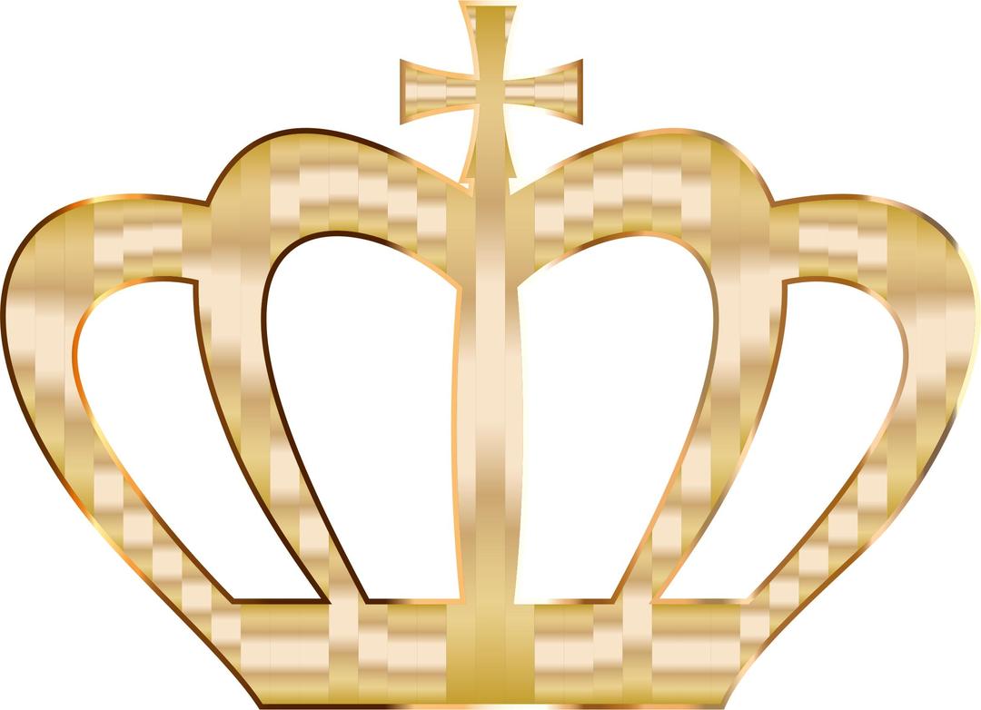 Gold Crown Silhouette 2 No Background png transparent