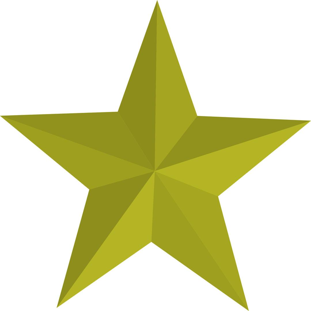 Gold Five-Pointed Star png transparent