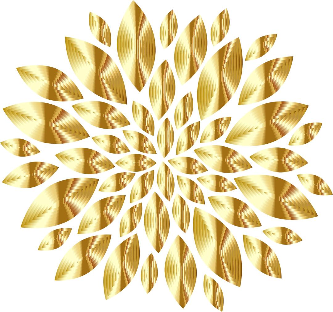 Gold Flower Petals png transparent